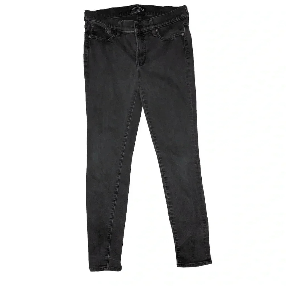 J.Crew Mercantile 8" Midrise Skinny Jean J5498 Black Demin Womens Size 29
